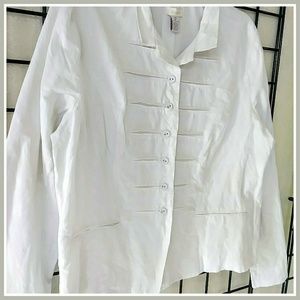 NWT Chico's Sz M Optic White Kayte Jacket